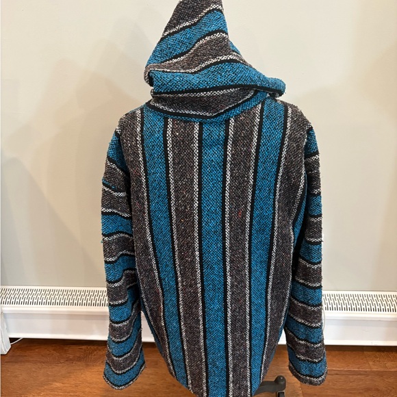 Mexican Baja Blue and Black hoodie - Picture 4 of 5